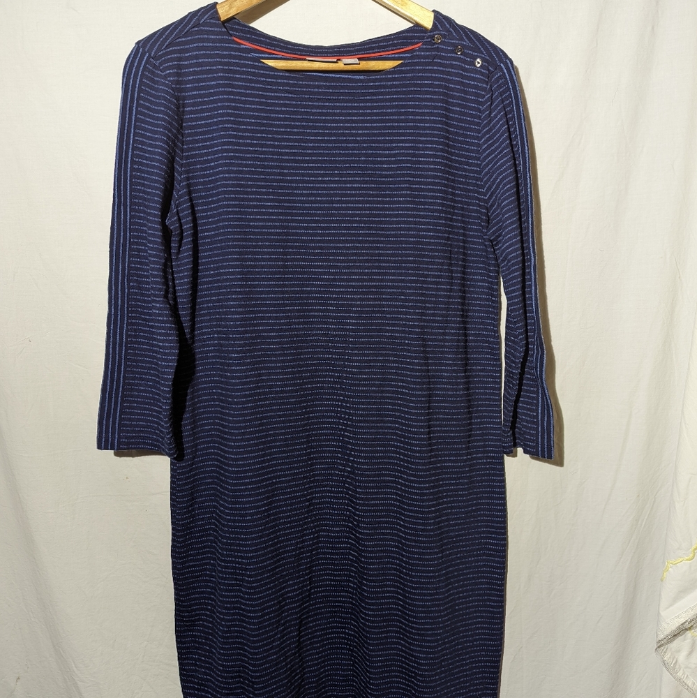 Kenar Blue Three-Quarter Sleeve Dress